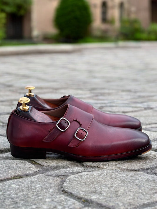 Bordeaux Regent – Double Monk Strap Leather Shoe