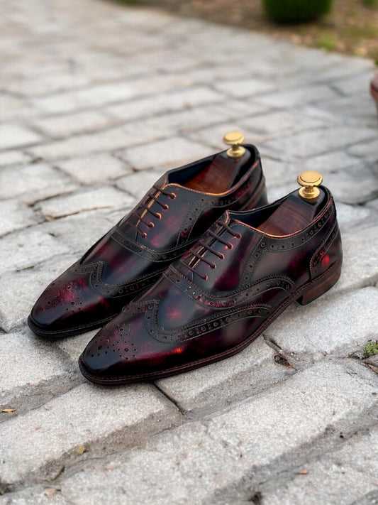 Crimson Regent — Burnished Wingtip Oxford
