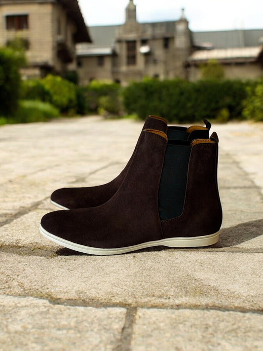 Shadow Glider — Suede Chelsea Sneakers