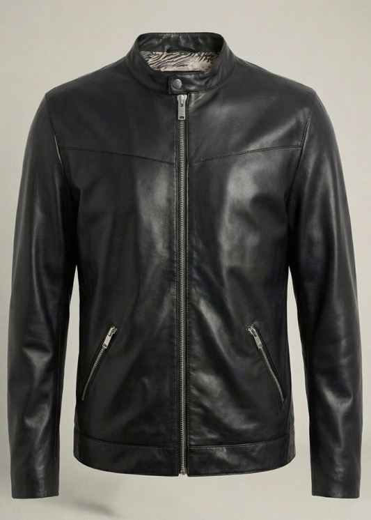 Black leather jacket