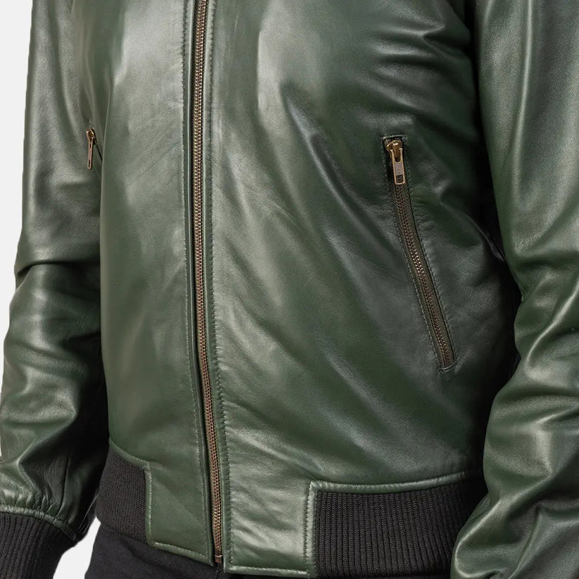 Airborne Heir Leather Bomber Jacket