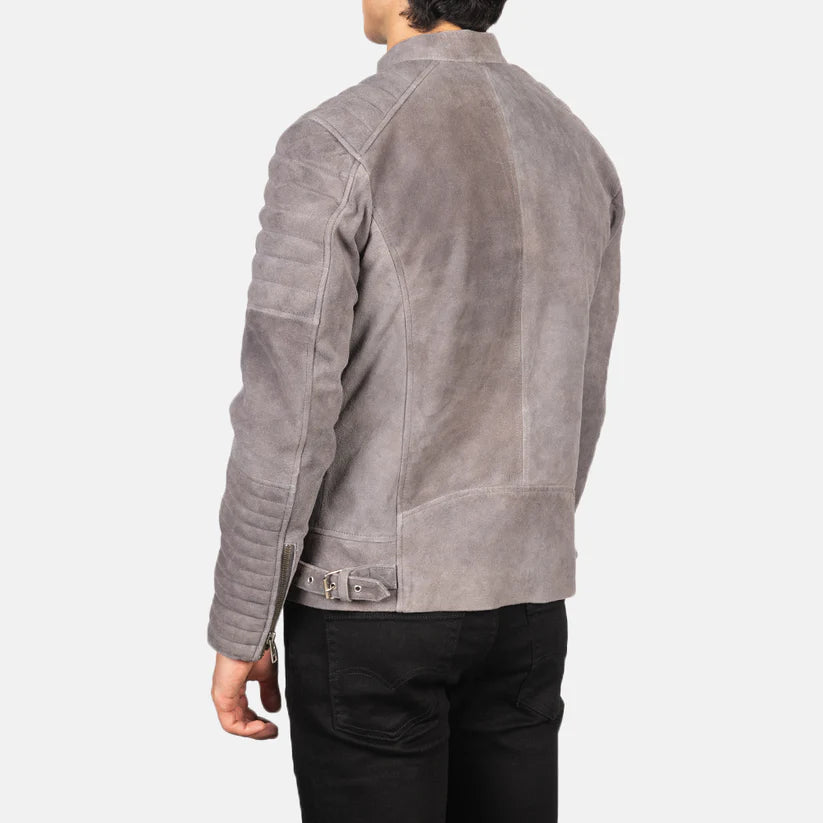 Crown-shard Suede Bikers Jacket
