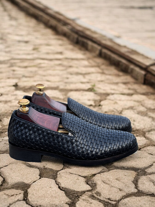 Noble Strider – Braided Leather Loafers