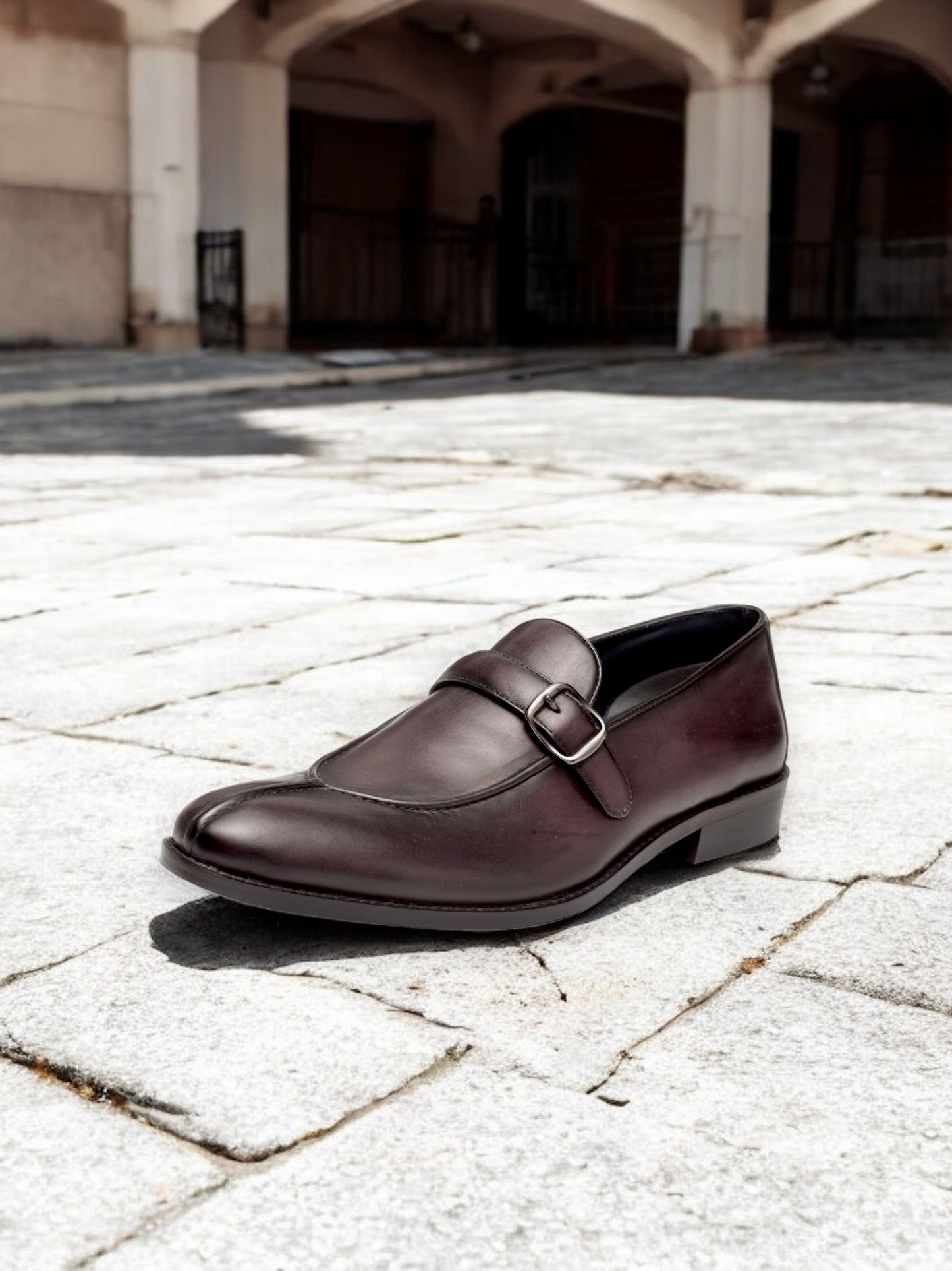 Oxmoor Buckle – Leather Buckled Slip-On Loafers