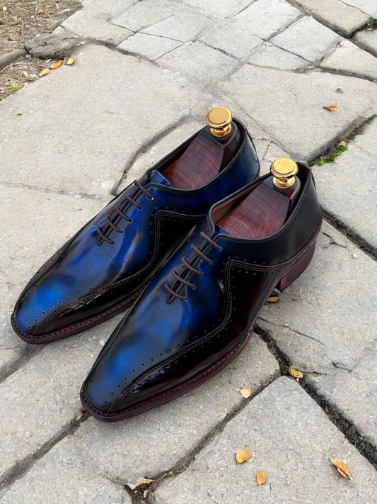 Noble Azure – Patina Leather Wingtip Oxford