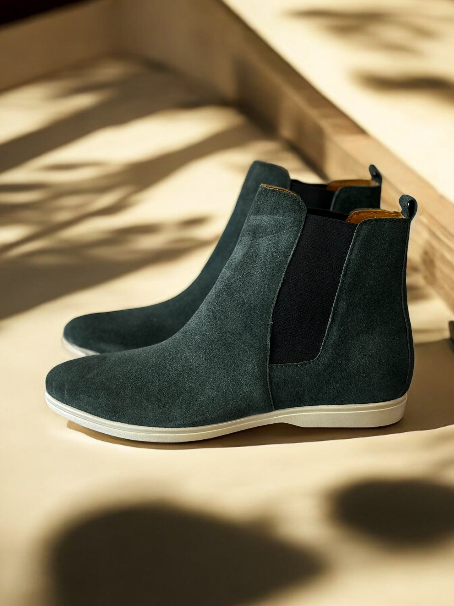 Verdant Drift — Suede Chelsea Sneakers