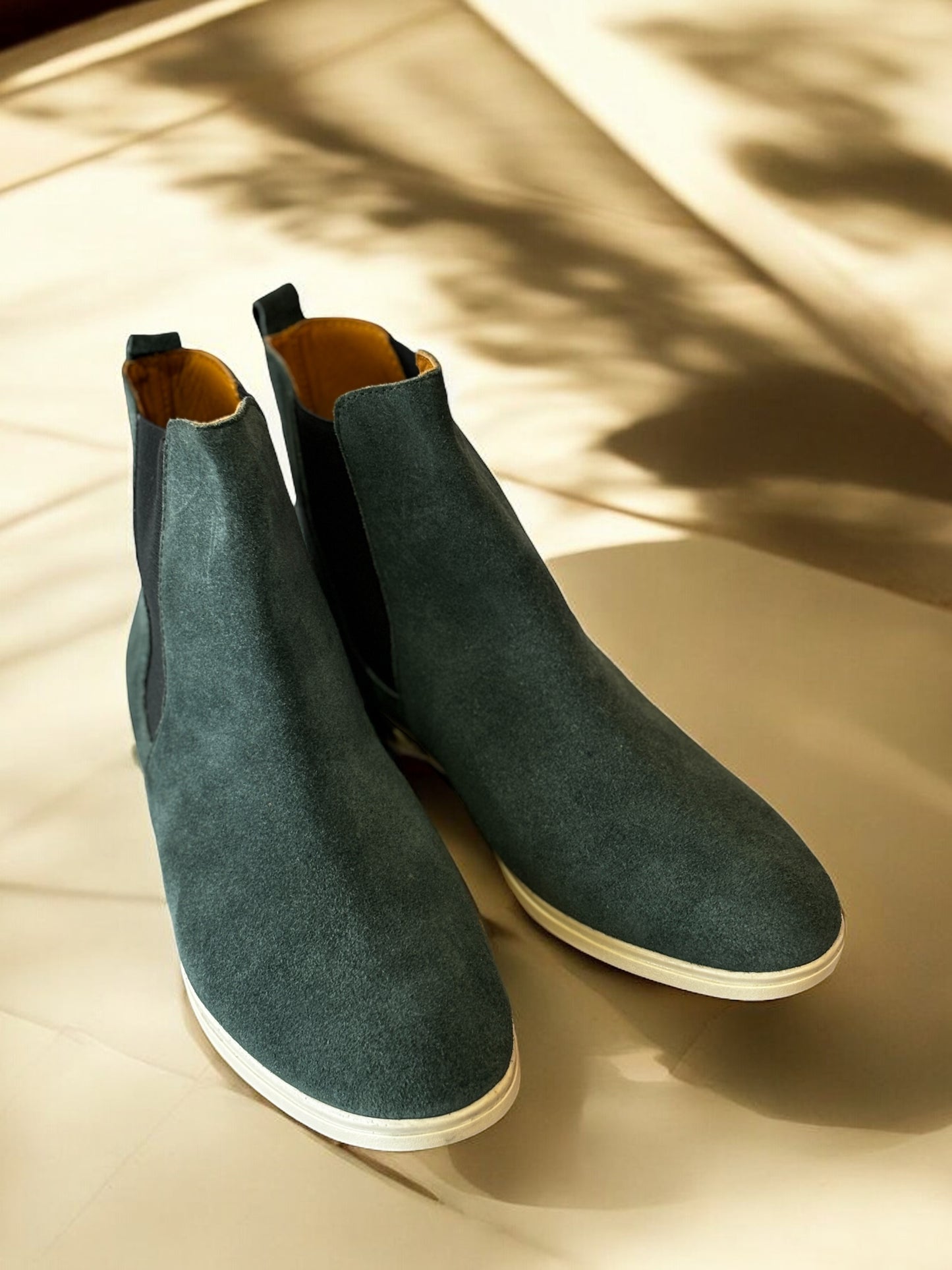 Verdant Drift — Suede Chelsea Sneakers