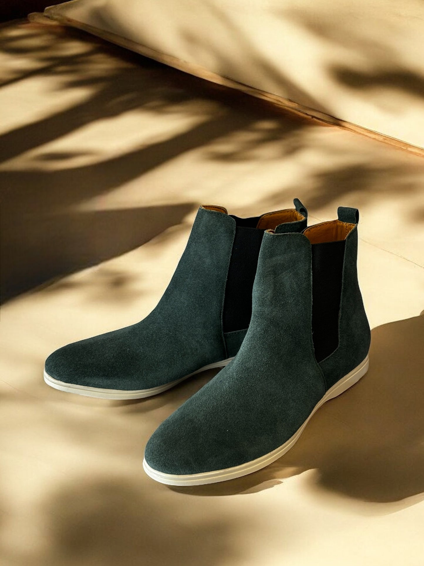 Verdant Drift — Suede Chelsea Sneakers