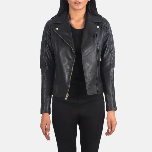 Crowned Ascent Biker Leather Jacket