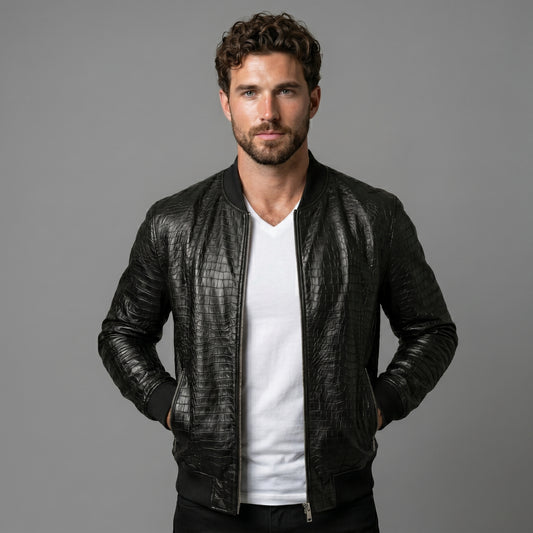 THE ONYX CROC BOMBER