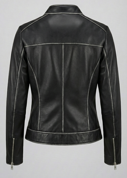 Black leather jacket