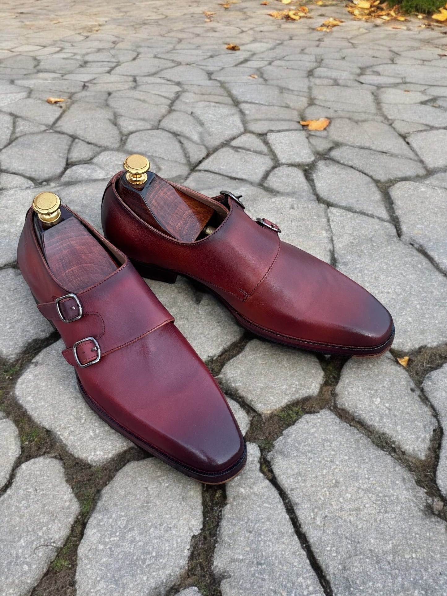 Bordeaux Regent – Double Monk Strap Leather Shoe