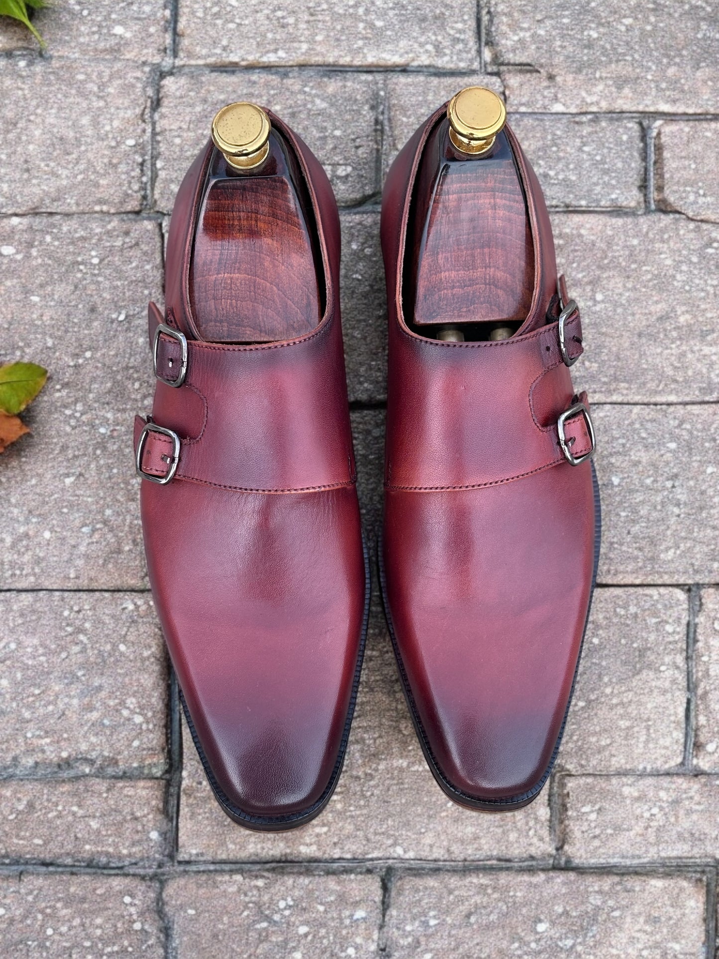 Bordeaux Regent – Double Monk Strap Leather Shoe