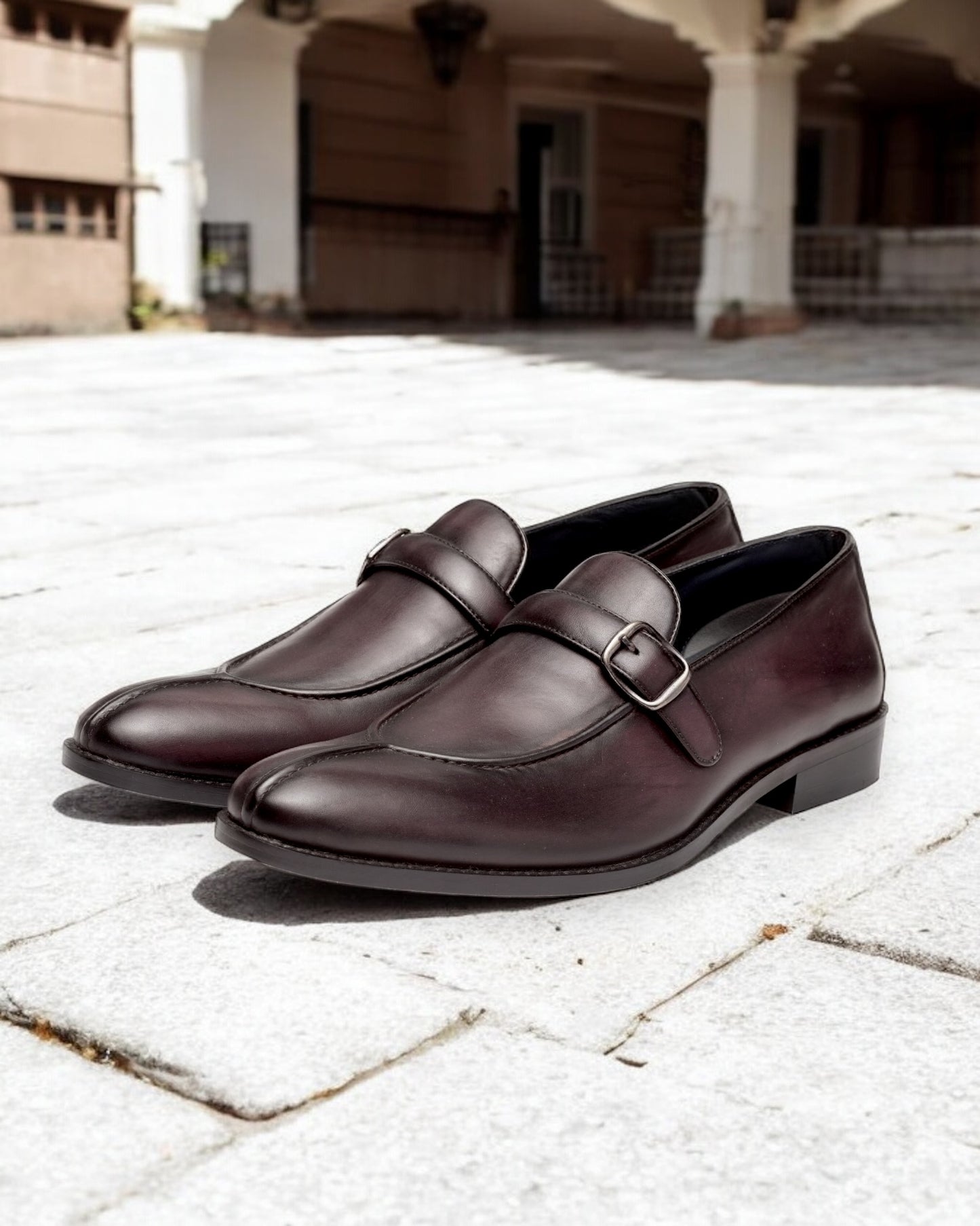 Oxmoor Buckle – Leather Buckled Slip-On Loafers
