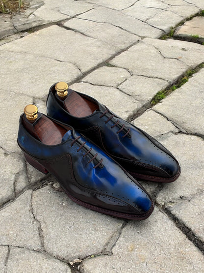 Noble Azure – Patina Leather Wingtip Oxford