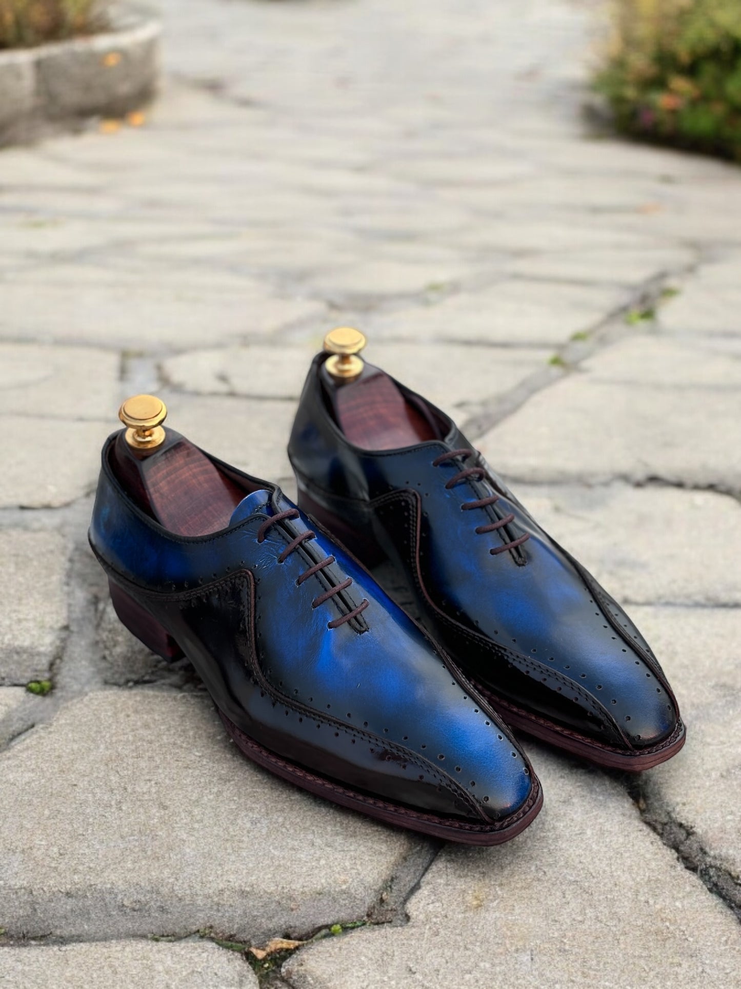 Noble Azure – Patina Leather Wingtip Oxford