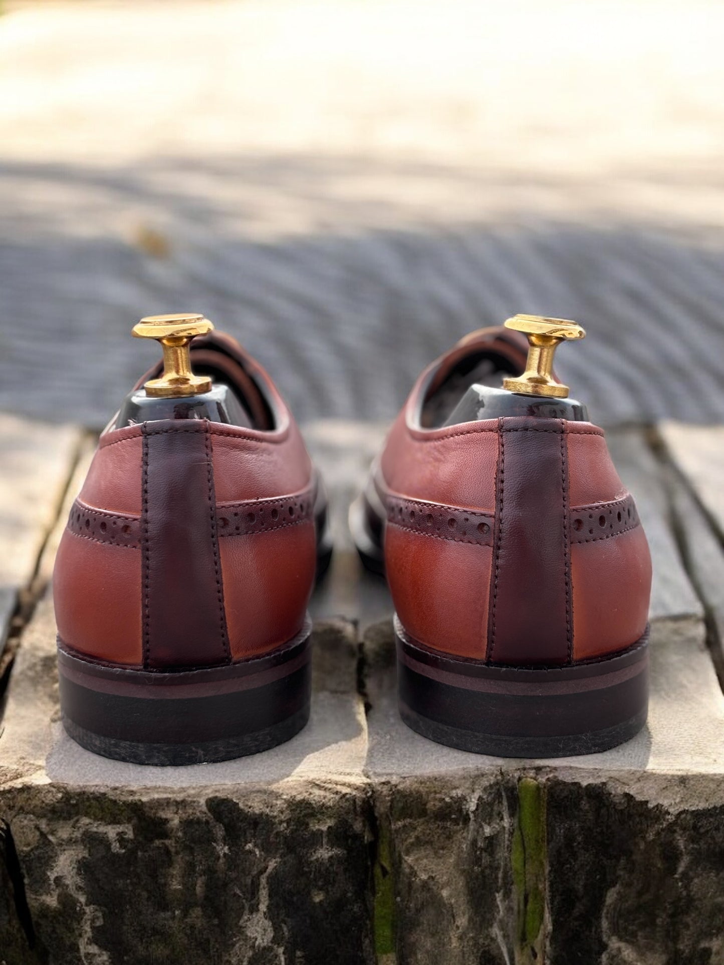 Chestnut Regent – Two-Tone Wingtip Leather Oxford