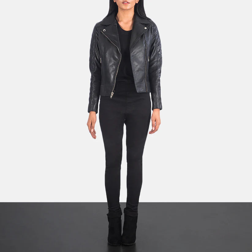 Crowned Ascent Biker Leather Jacket