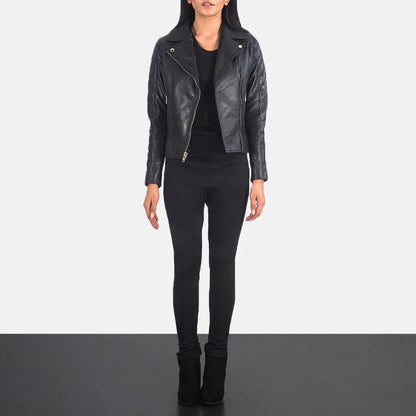 Crowned Ascent Biker Leather Jacket