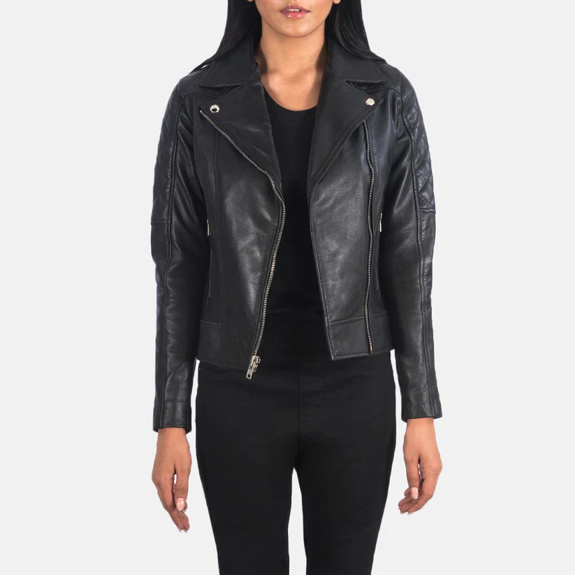 Crowned Ascent Biker Leather Jacket