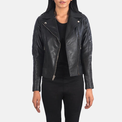 Crowned Ascent Biker Leather Jacket