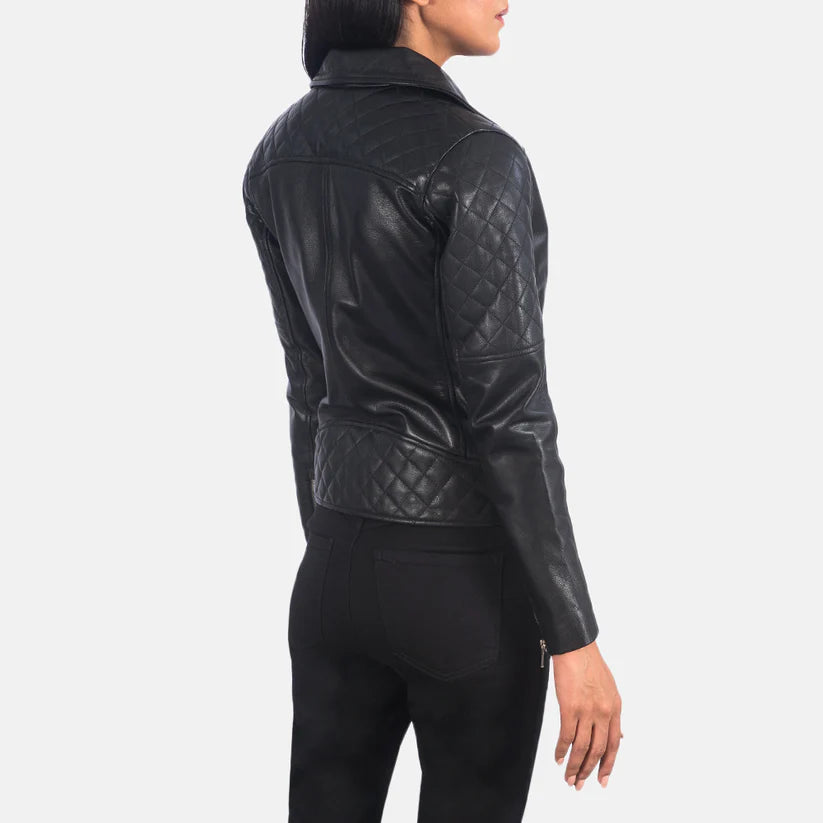Crowned Ascent Biker Leather Jacket
