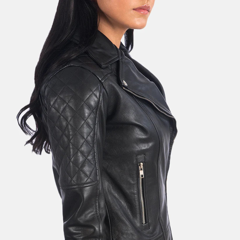 Crowned Ascent Biker Leather Jacket