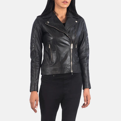 Crowned Ascent Biker Leather Jacket