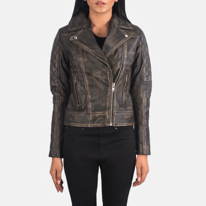 Crowned Ascent Biker Leather Jacket