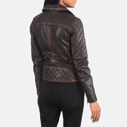 Crowned Ascent Biker Leather Jacket