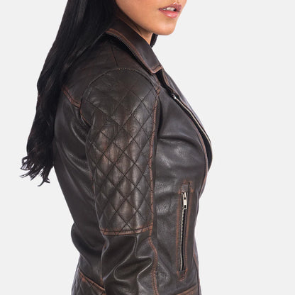 Crowned Ascent Biker Leather Jacket