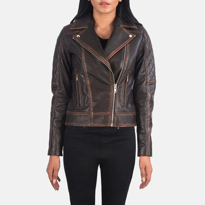 Crowned Ascent Biker Leather Jacket