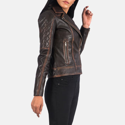 Crowned Ascent Biker Leather Jacket