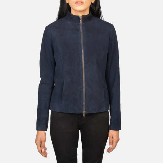 Velvet Edge - Suede Biker Jacket