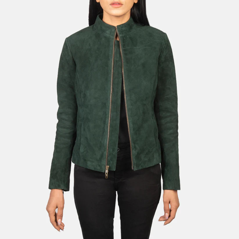 Velvet Edge - Suede Biker Jacket