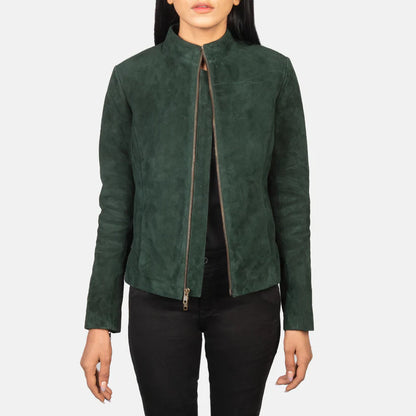 Velvet Edge - Suede Biker Jacket