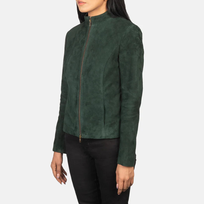 Velvet Edge - Suede Biker Jacket