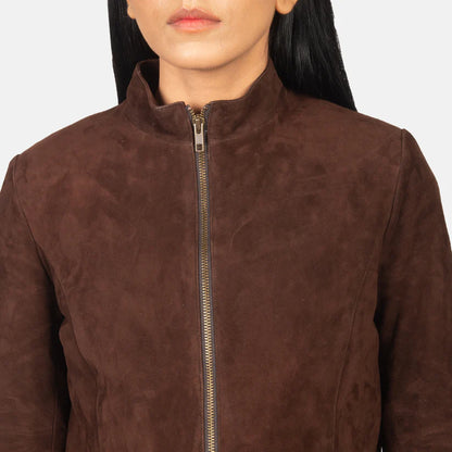 Velvet Edge - Suede Biker Jacket