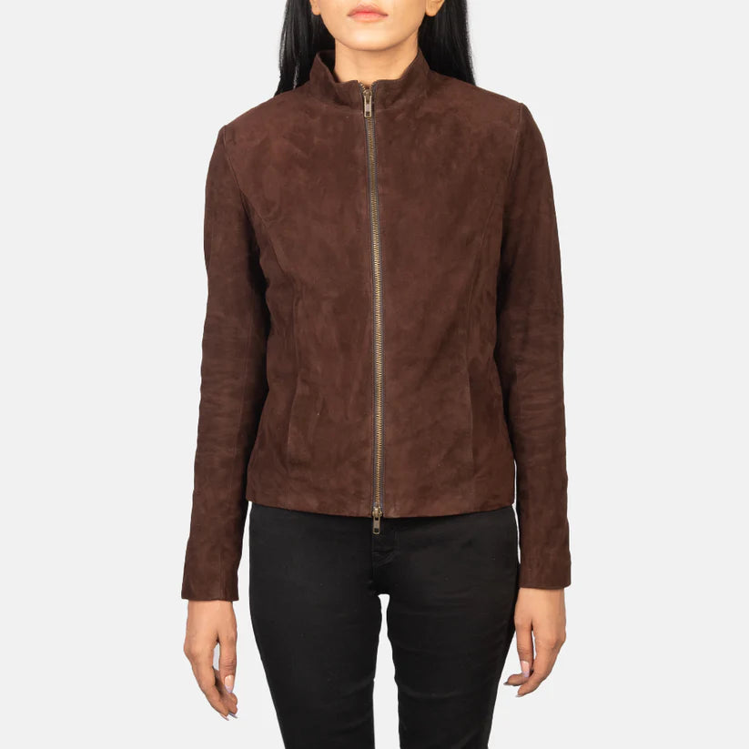 Velvet Edge - Suede Biker Jacket