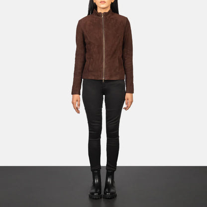 Velvet Edge - Suede Biker Jacket