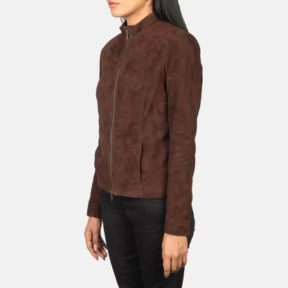 Velvet Edge - Suede Biker Jacket