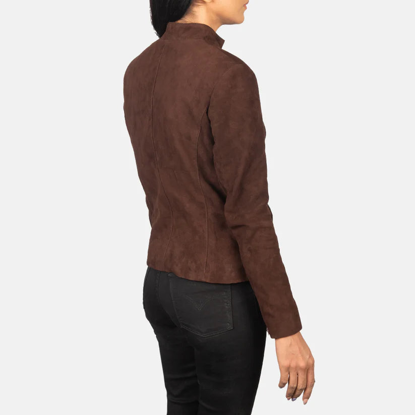 Velvet Edge - Suede Biker Jacket