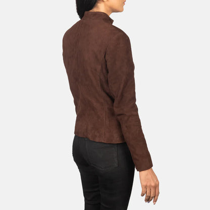 Velvet Edge - Suede Biker Jacket