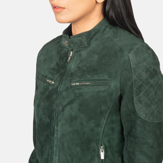 Velvet Reign Suede Bomber Jacket