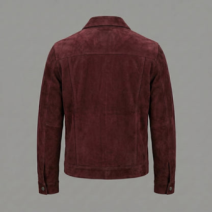 The Oxblood Suede Trucker