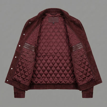 The Oxblood Suede Trucker