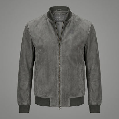 THE SLATE SUEDE BOMBER