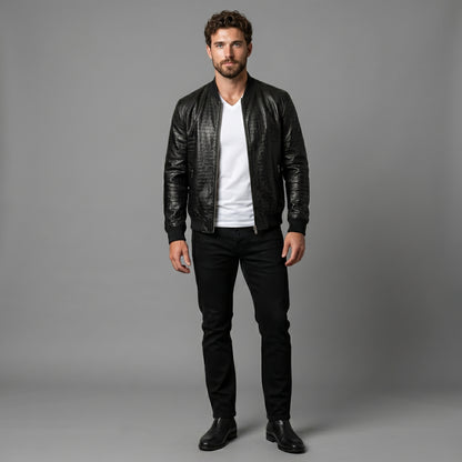 THE ONYX CROC BOMBER