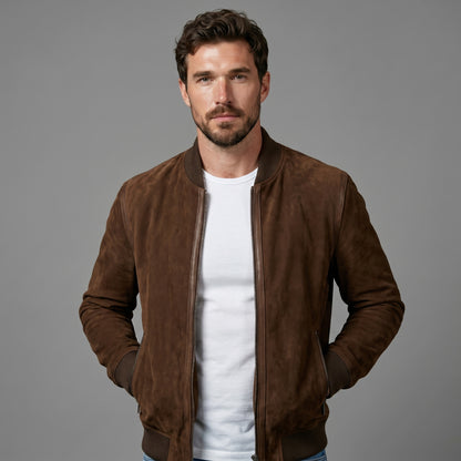 THE UMBER SUEDE BOMBER