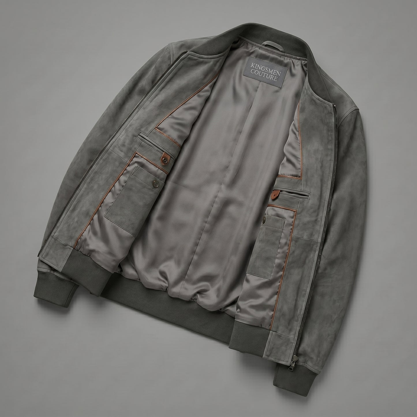 THE SLATE SUEDE BOMBER